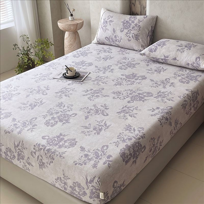 91家纺网 家纺一手货源 找家纺 丝芙妮家居（原乐视家纺） 2025新款全棉纯棉蕾丝花边原麻单品床笠单件床笠 梦幻花园