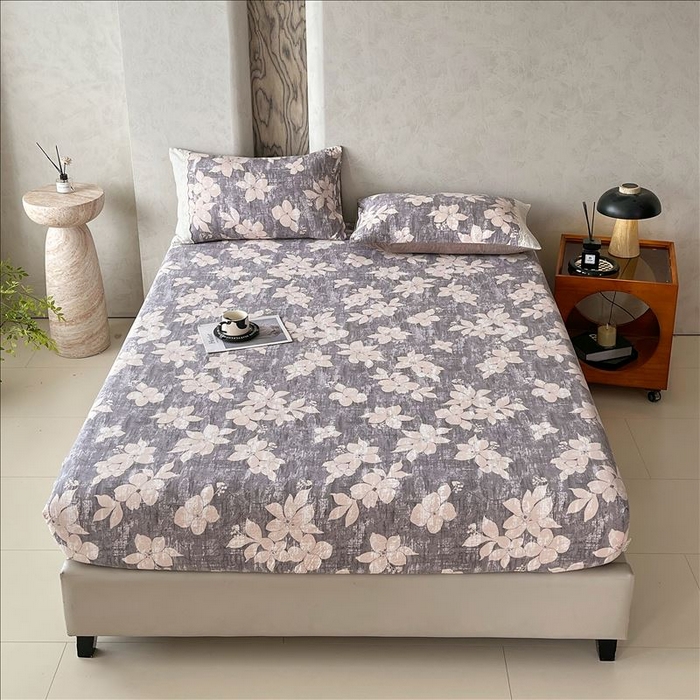 91家纺网 家纺一手货源 找家纺 丝芙妮家居（原乐视家纺） 2025新款全棉纯棉蕾丝花边原麻单品床笠单件床笠 漫步花庭