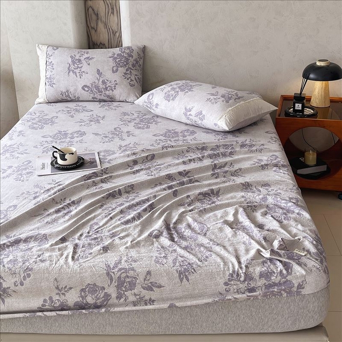 91家纺网 家纺一手货源 找家纺 丝芙妮家居（原乐视家纺） 2025新款全棉纯棉蕾丝花边原麻单品床笠单件床笠 梦幻花园