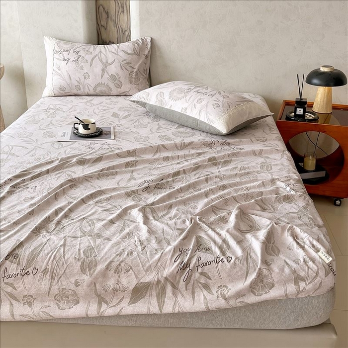 91家纺网 家纺一手货源 找家纺 丝芙妮家居（原乐视家纺） 2025新款全棉纯棉蕾丝花边原麻单品床笠单件床笠 叶新泽