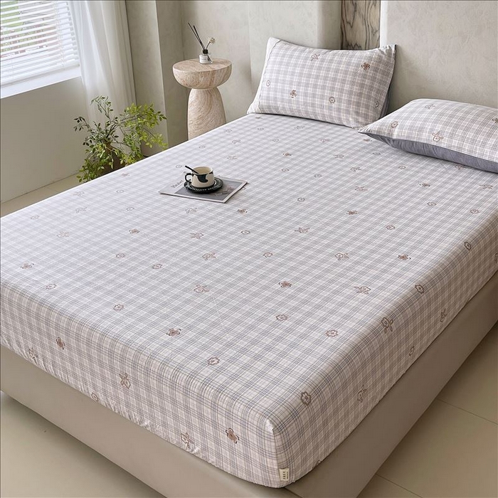 91家纺网 家纺一手货源 找家纺 丝芙妮家居（原乐视家纺） 2025新款全棉纯棉蕾丝花边原麻单品床笠单件床笠 素律