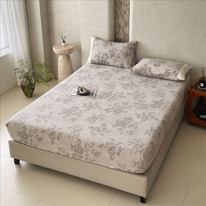 91家纺网 家纺一手货源 找家纺 丝芙妮家居（原乐视家纺） 2025新款全棉纯棉蕾丝花边原麻单品床笠单件床笠 森蔓