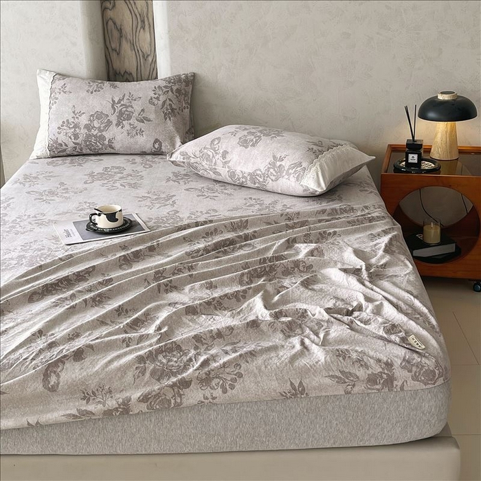 91家纺网 家纺一手货源 找家纺 丝芙妮家居（原乐视家纺） 2025新款全棉纯棉蕾丝花边原麻单品床笠单件床笠 森蔓