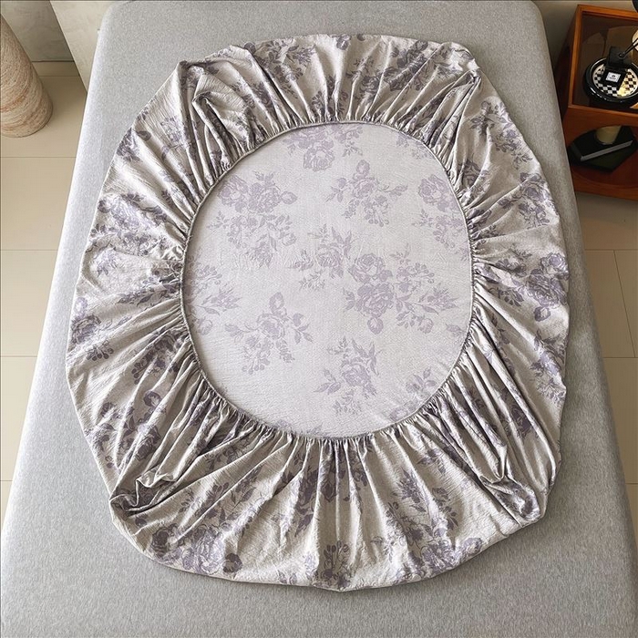 91家纺网 家纺一手货源 找家纺 丝芙妮家居（原乐视家纺） 2025新款全棉纯棉蕾丝花边原麻单品床笠单件床笠 梦幻花园