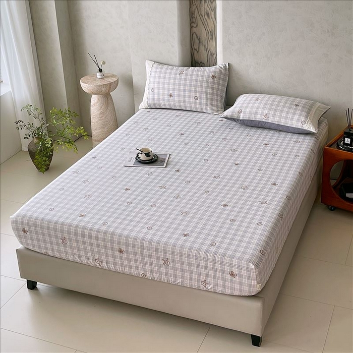 91家纺网 家纺一手货源 找家纺 丝芙妮家居（原乐视家纺） 2025新款全棉纯棉蕾丝花边原麻单品床笠单件床笠 素律