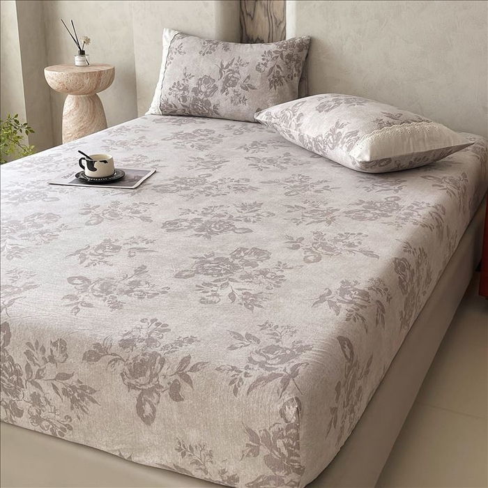 91家纺网 家纺一手货源 找家纺 丝芙妮家居（原乐视家纺） 2025新款全棉纯棉蕾丝花边原麻单品床笠单件床笠 森蔓