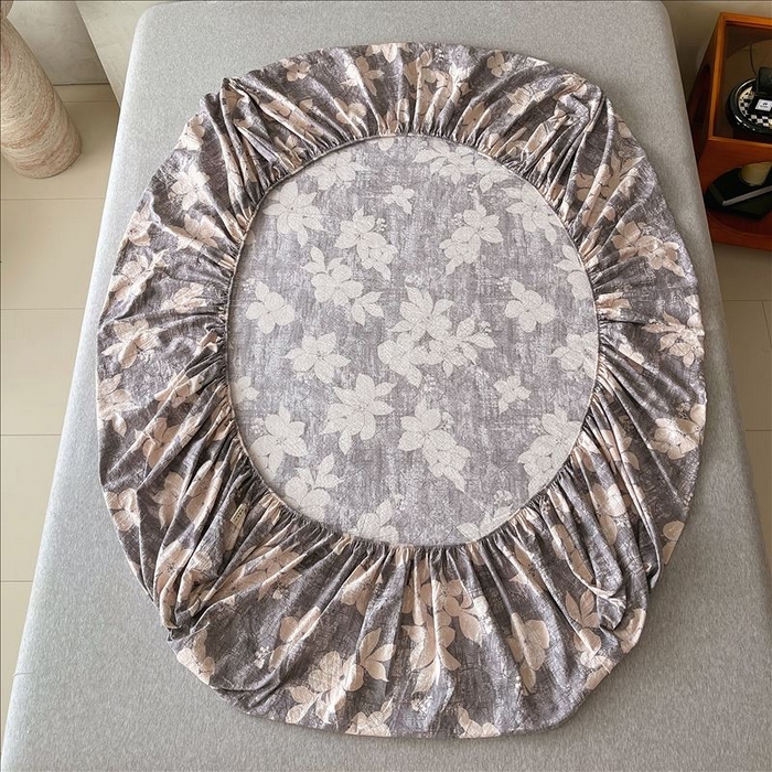 91家纺网 家纺一手货源 找家纺 丝芙妮家居（原乐视家纺） 2025新款全棉纯棉蕾丝花边原麻单品床笠单件床笠 漫步花庭