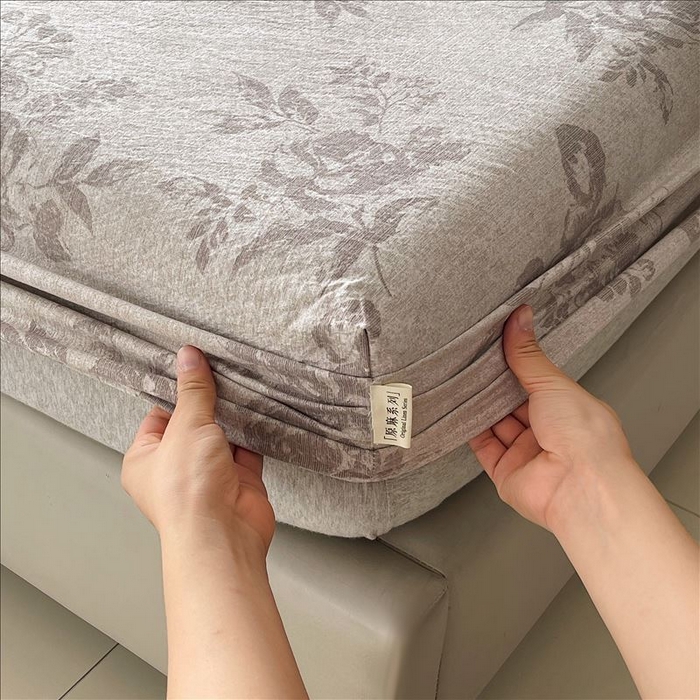 91家纺网 家纺一手货源 找家纺 丝芙妮家居（原乐视家纺） 2025新款全棉纯棉蕾丝花边原麻单品床笠单件床笠 森蔓