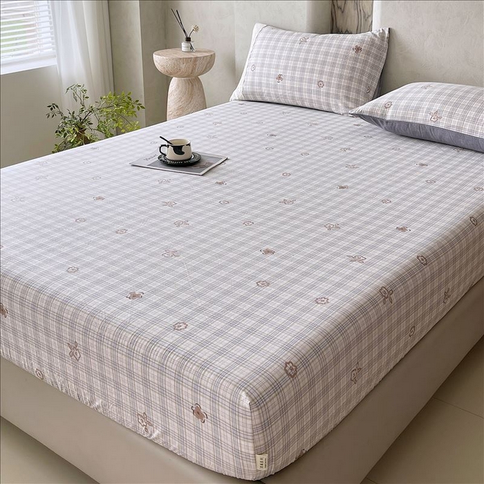 91家纺网 家纺一手货源 找家纺 丝芙妮家居（原乐视家纺） 2025新款全棉纯棉蕾丝花边原麻单品床笠单件床笠 素律