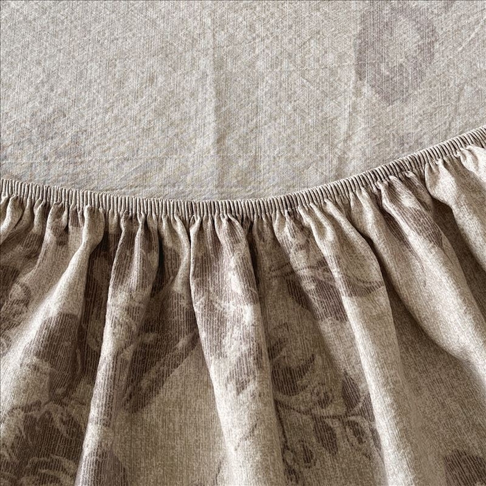 91家纺网 家纺一手货源 找家纺 丝芙妮家居（原乐视家纺） 2025新款全棉纯棉蕾丝花边原麻单品床笠单件床笠 森蔓