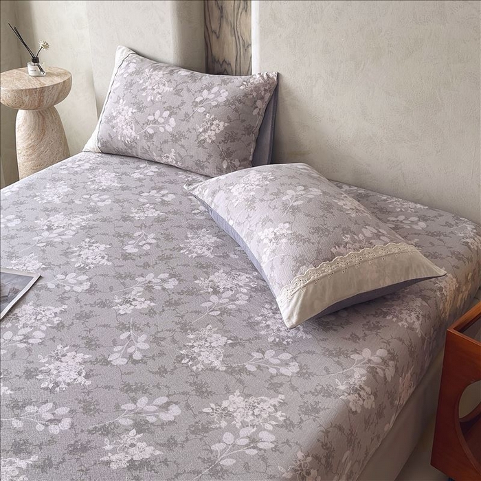 91家纺网 家纺一手货源 找家纺 丝芙妮家居（原乐视家纺） 2025新款全棉纯棉蕾丝花边原麻单品床笠单件床笠 法式浪漫