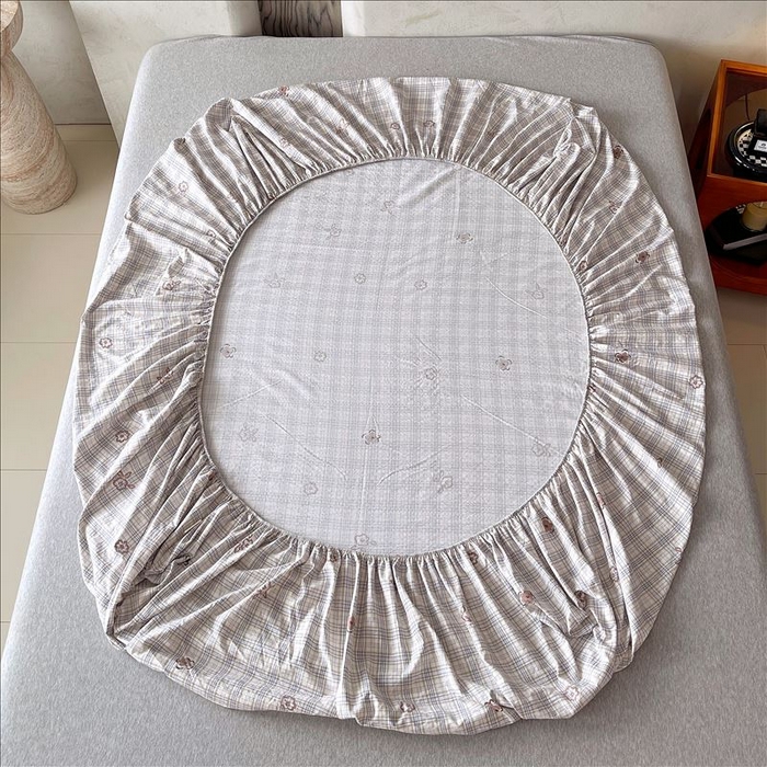 91家纺网 家纺一手货源 找家纺 丝芙妮家居（原乐视家纺） 2025新款全棉纯棉蕾丝花边原麻单品床笠单件床笠 素律