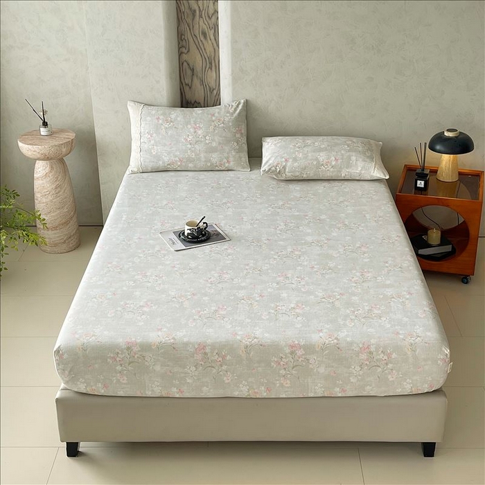 91家纺网 家纺一手货源 找家纺 丝芙妮家居（原乐视家纺） 2025新款全棉纯棉蕾丝花边原麻单品床笠单件床笠 岁月留声