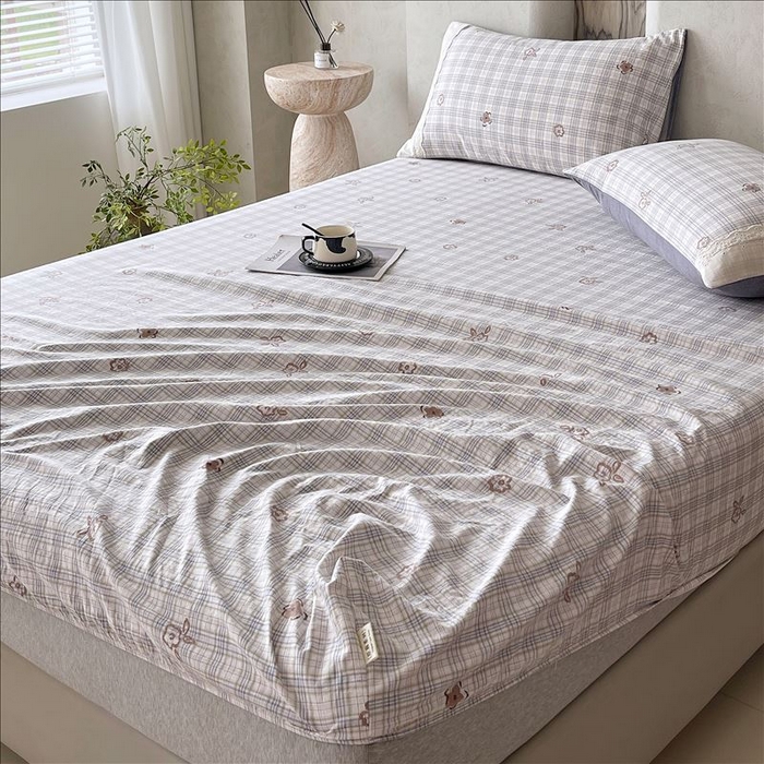 91家纺网 家纺一手货源 找家纺 丝芙妮家居（原乐视家纺） 2025新款全棉纯棉蕾丝花边原麻单品床笠单件床笠 素律