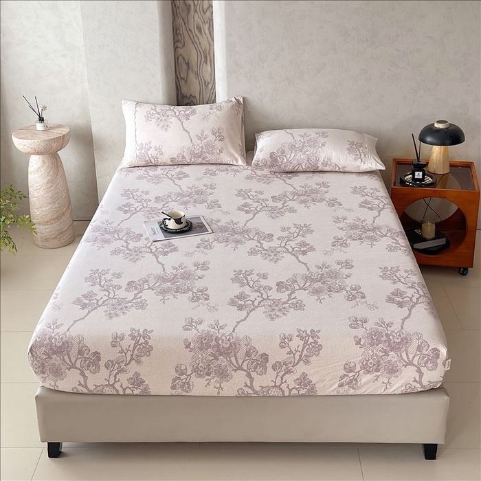 91家纺网 家纺一手货源 找家纺 丝芙妮家居（原乐视家纺） 2025新款全棉纯棉蕾丝花边原麻单品床笠单件床笠 月下繁花