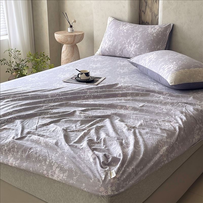 91家纺网 家纺一手货源 找家纺 丝芙妮家居（原乐视家纺） 2025新款全棉纯棉蕾丝花边原麻单品床笠单件床笠 花屿梦