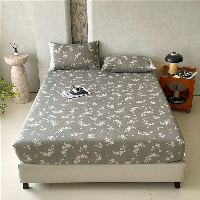 91家纺网 家纺一手货源 找家纺 丝芙妮家居（原乐视家纺） 2025新款全棉纯棉蕾丝花边原麻单品床笠单件床笠 清水欢