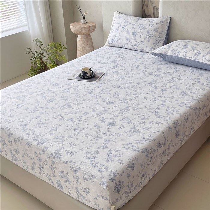 91家纺网 家纺一手货源 找家纺 丝芙妮家居（原乐视家纺） 2025新款全棉纯棉蕾丝花边原麻单品床笠单件床笠 庄生晓梦