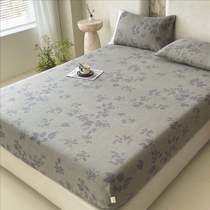 91家纺网 家纺一手货源 找家纺 丝芙妮家居（原乐视家纺） 2025新款全棉纯棉蕾丝花边原麻单品床笠单件床笠 夜色未央