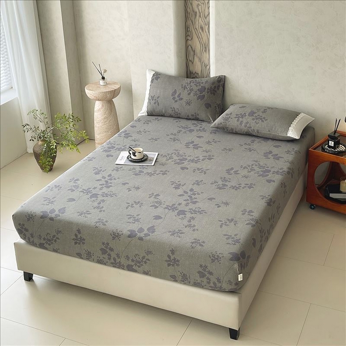 91家纺网 家纺一手货源 找家纺 丝芙妮家居（原乐视家纺） 2025新款全棉纯棉蕾丝花边原麻单品床笠单件床笠 夜色未央