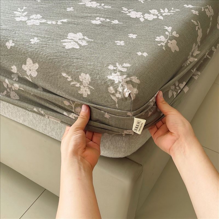 91家纺网 家纺一手货源 找家纺 丝芙妮家居（原乐视家纺） 2025新款全棉纯棉蕾丝花边原麻单品床笠单件床笠 清水欢