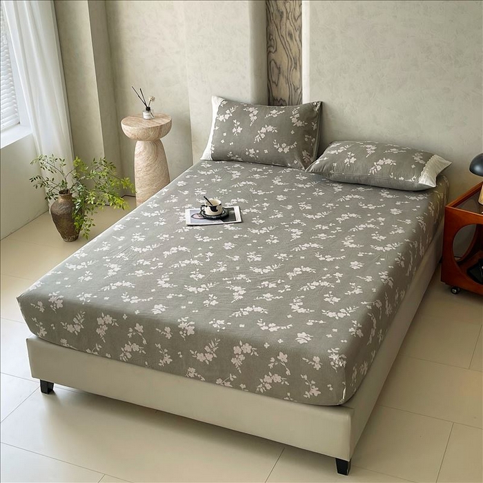 91家纺网 家纺一手货源 找家纺 丝芙妮家居（原乐视家纺） 2025新款全棉纯棉蕾丝花边原麻单品床笠单件床笠 清水欢