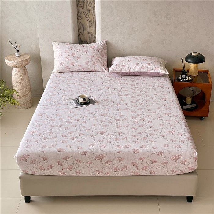 91家纺网 家纺一手货源 找家纺 丝芙妮家居（原乐视家纺） 2025新款全棉纯棉蕾丝花边原麻单品床笠单件床笠 春意漫漫