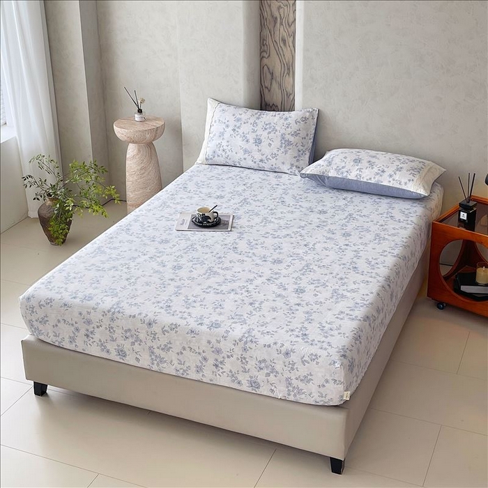 91家纺网 家纺一手货源 找家纺 丝芙妮家居（原乐视家纺） 2025新款全棉纯棉蕾丝花边原麻单品床笠单件床笠 庄生晓梦