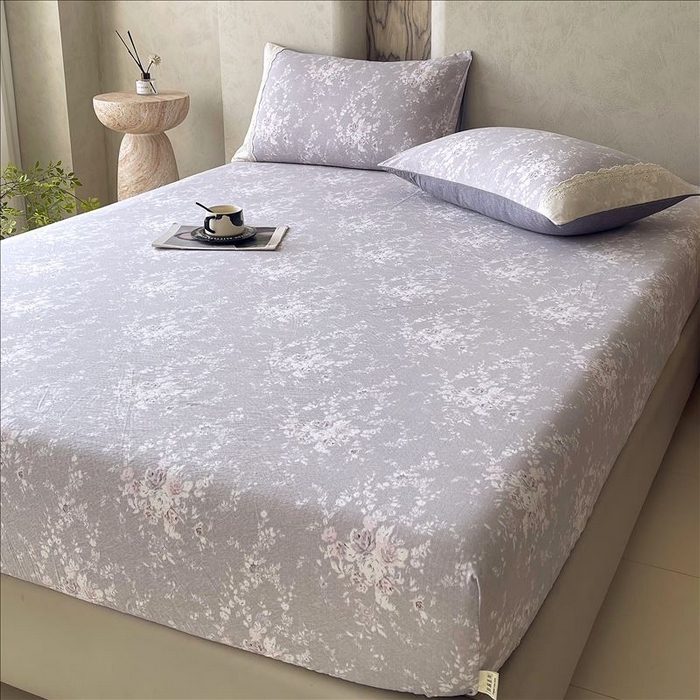 91家纺网 家纺一手货源 找家纺 丝芙妮家居（原乐视家纺） 2025新款全棉纯棉蕾丝花边原麻单品床笠单件床笠 花屿梦