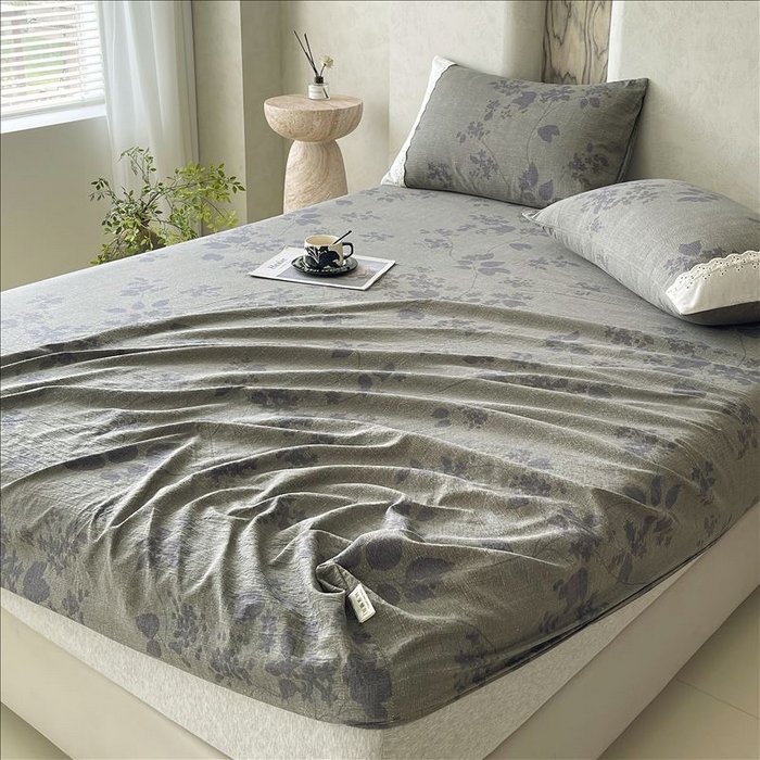 91家纺网 家纺一手货源 找家纺 丝芙妮家居（原乐视家纺） 2025新款全棉纯棉蕾丝花边原麻单品床笠单件床笠 夜色未央