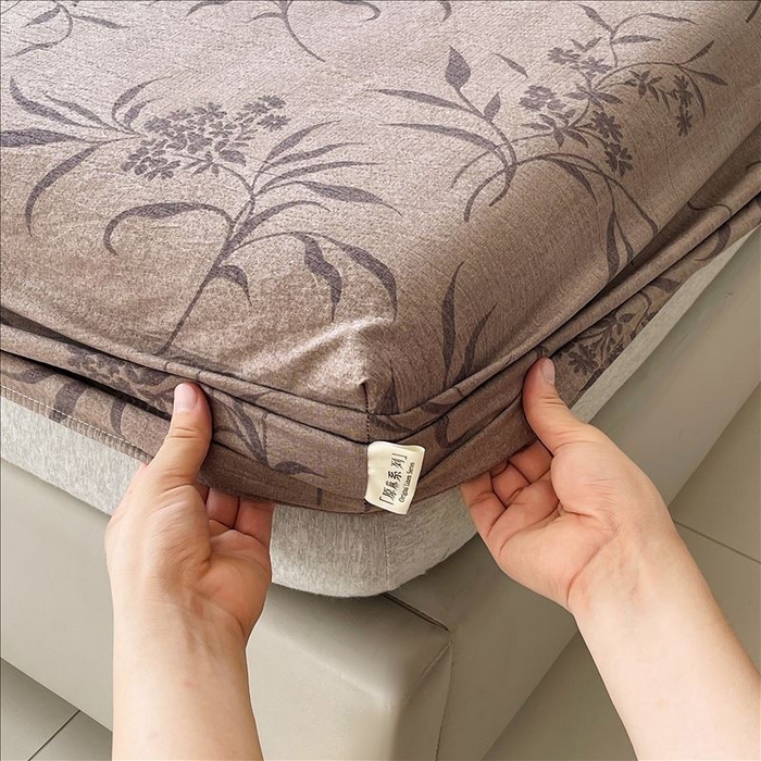 91家纺网 家纺一手货源 找家纺 丝芙妮家居（原乐视家纺） 2025新款全棉纯棉蕾丝花边原麻单品床笠单件床笠 风野涧