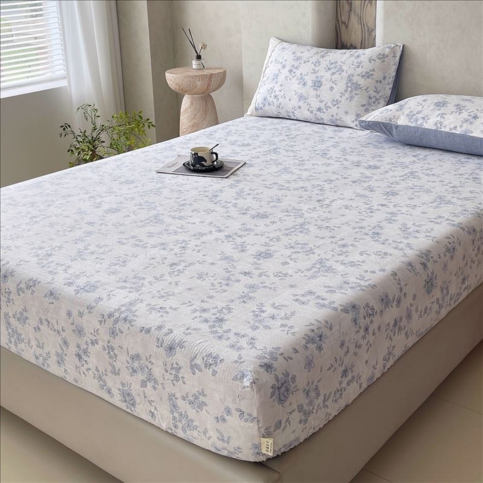 91家纺网 家纺一手货源 找家纺 丝芙妮家居（原乐视家纺） 2025新款全棉纯棉蕾丝花边原麻单品床笠单件床笠 庄生晓梦