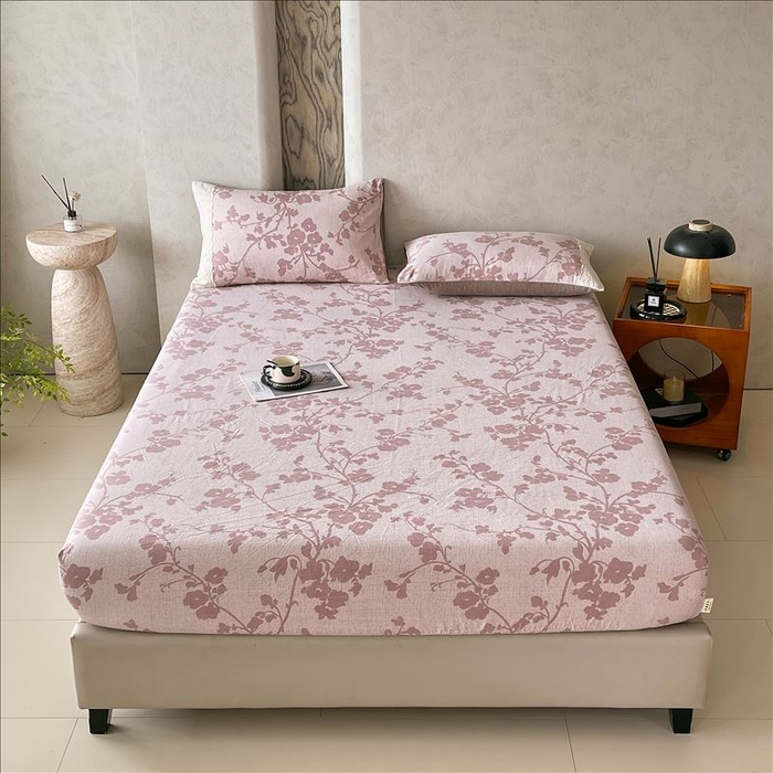 91家纺网 家纺一手货源 找家纺 丝芙妮家居（原乐视家纺） 2025新款全棉纯棉蕾丝花边原麻单品床笠单件床笠 云栖