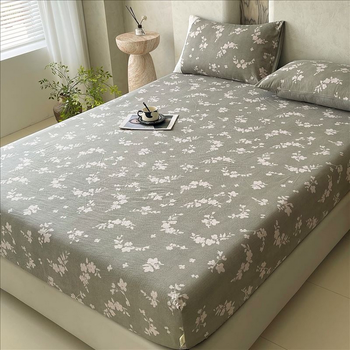 91家纺网 家纺一手货源 找家纺 丝芙妮家居（原乐视家纺） 2025新款全棉纯棉蕾丝花边原麻单品床笠单件床笠 清水欢