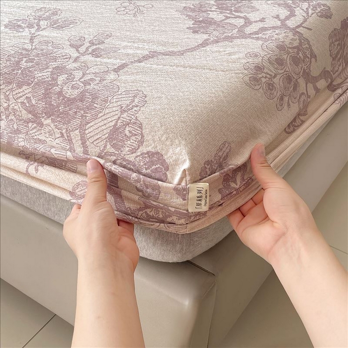 91家纺网 家纺一手货源 找家纺 丝芙妮家居（原乐视家纺） 2025新款全棉纯棉蕾丝花边原麻单品床笠单件床笠 月下繁花