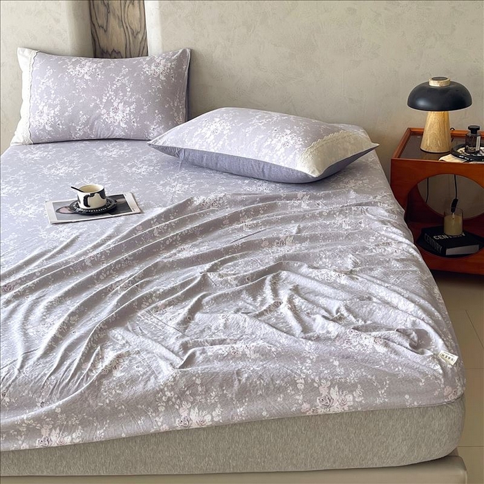 91家纺网 家纺一手货源 找家纺 丝芙妮家居（原乐视家纺） 2025新款全棉纯棉蕾丝花边原麻单品床笠单件床笠 花屿梦