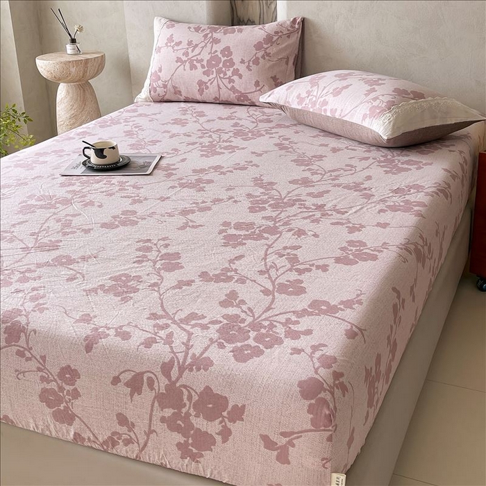 91家纺网 家纺一手货源 找家纺 丝芙妮家居（原乐视家纺） 2025新款全棉纯棉蕾丝花边原麻单品床笠单件床笠 云栖