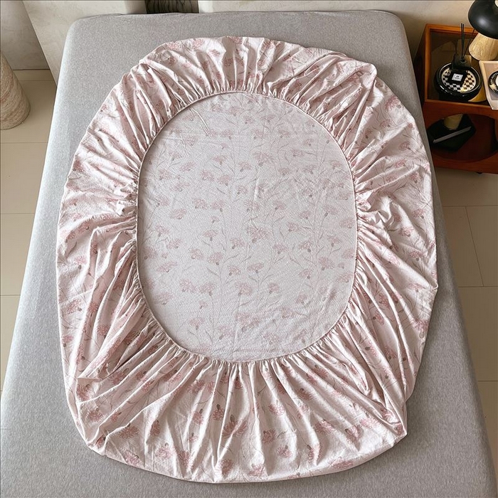 91家纺网 家纺一手货源 找家纺 丝芙妮家居（原乐视家纺） 2025新款全棉纯棉蕾丝花边原麻单品床笠单件床笠 春意漫漫