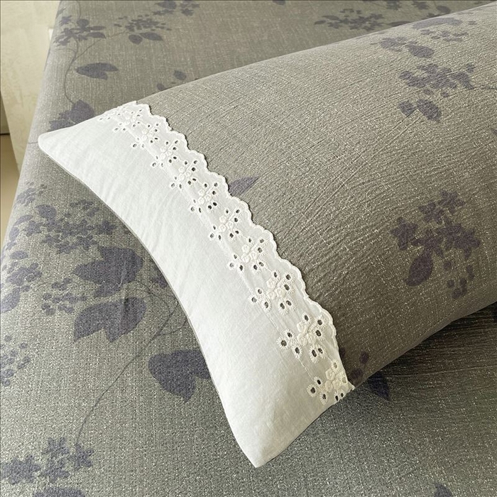 91家纺网 家纺一手货源 找家纺 丝芙妮家居（原乐视家纺） 2025新款全棉纯棉蕾丝花边原麻单品床笠单件床笠 夜色未央