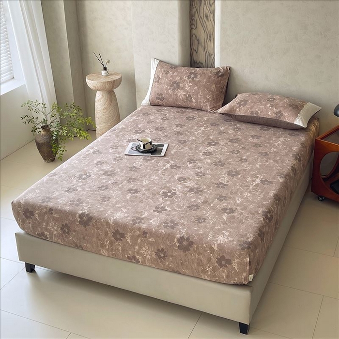 91家纺网 家纺一手货源 找家纺 丝芙妮家居（原乐视家纺） 2025新款全棉纯棉蕾丝花边原麻单品床笠单件床笠 陌清香