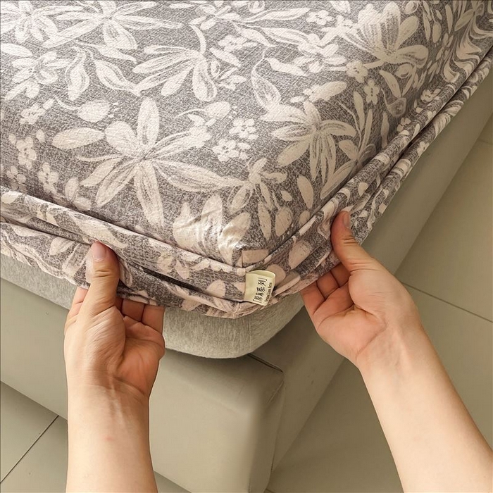 91家纺网 家纺一手货源 找家纺 丝芙妮家居（原乐视家纺） 2025新款全棉纯棉蕾丝花边原麻单品床笠单件床笠 相思岚