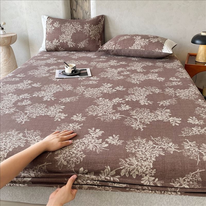 91家纺网 家纺一手货源 找家纺 丝芙妮家居（原乐视家纺） 2025新款全棉纯棉蕾丝花边原麻单品床笠单件床笠 浅影摇