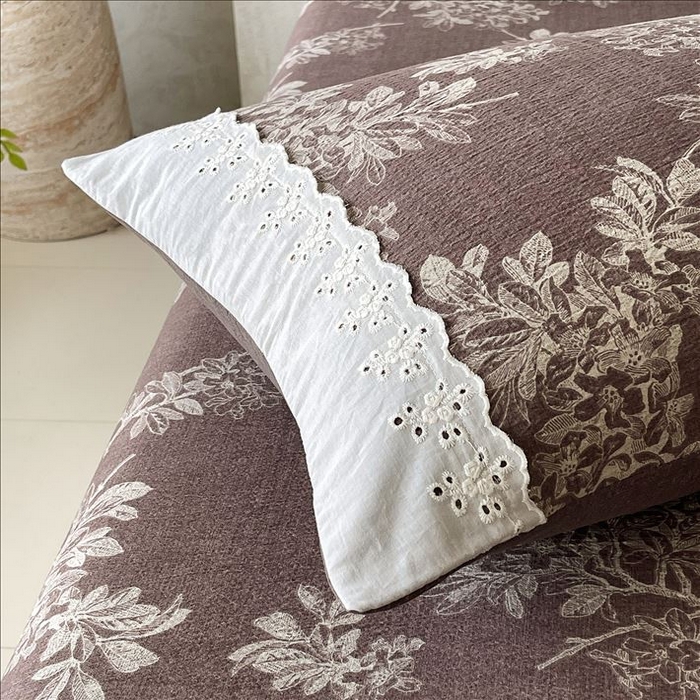 91家纺网 家纺一手货源 找家纺 丝芙妮家居（原乐视家纺） 2025新款全棉纯棉蕾丝花边原麻单品床笠单件床笠 浅影摇