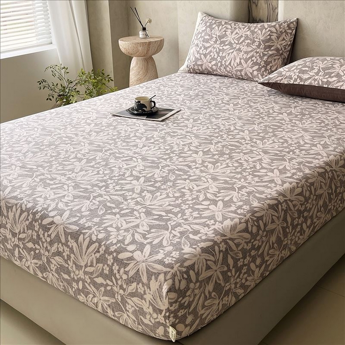 91家纺网 家纺一手货源 找家纺 丝芙妮家居（原乐视家纺） 2025新款全棉纯棉蕾丝花边原麻单品床笠单件床笠 相思岚