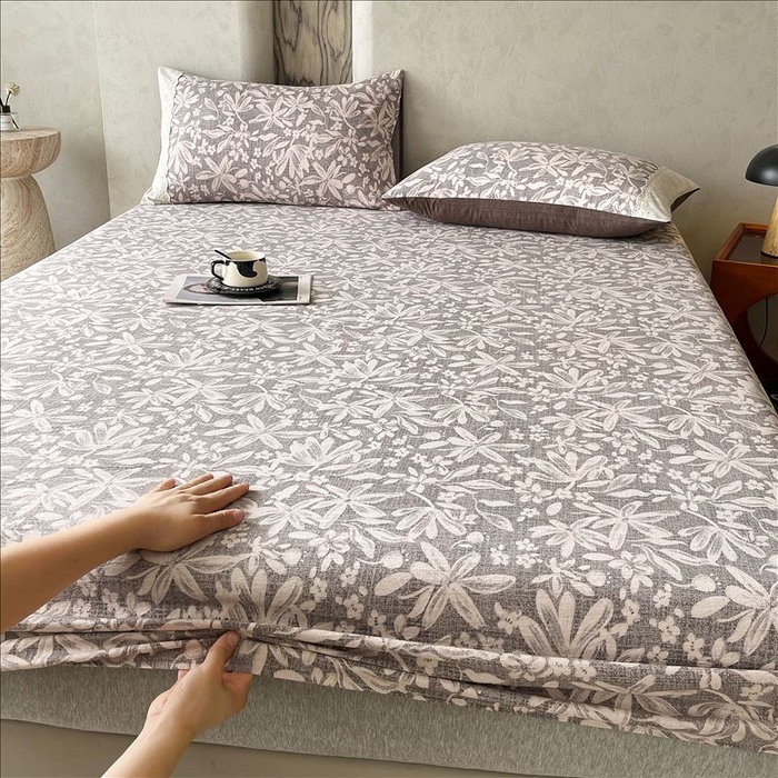 91家纺网 家纺一手货源 找家纺 丝芙妮家居（原乐视家纺） 2025新款全棉纯棉蕾丝花边原麻单品床笠单件床笠 相思岚