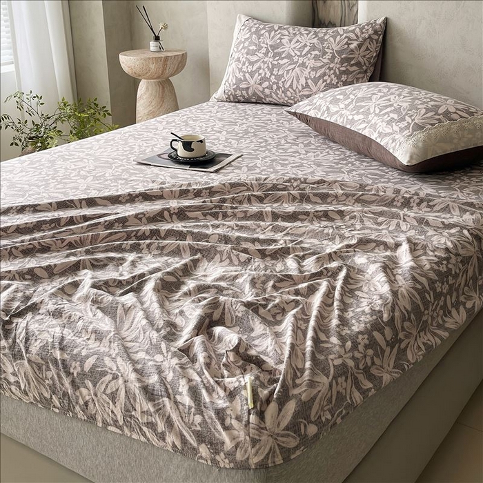 91家纺网 家纺一手货源 找家纺 丝芙妮家居（原乐视家纺） 2025新款全棉纯棉蕾丝花边原麻单品床笠单件床笠 相思岚