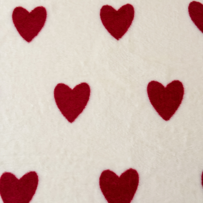 91家纺网 家纺一手货源 找家纺 小叮当家纺仓储工厂店 2025新款印花兔毛绒高克重单床笠 床笠单件 床笠-红色爱心