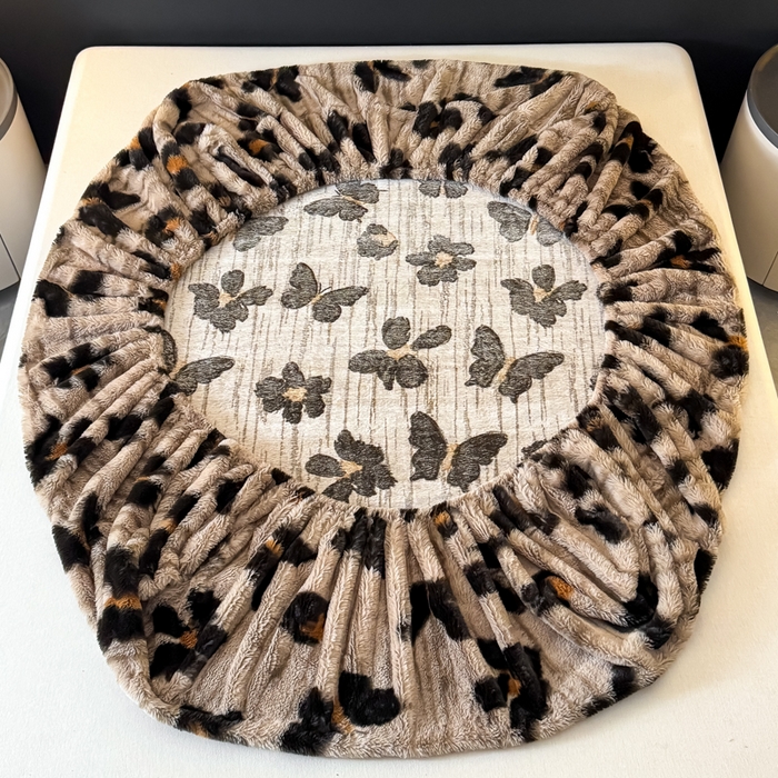 91家纺网 家纺一手货源 找家纺 小叮当家纺仓储工厂店 2025新款印花兔毛绒高克重单床笠 床笠单件 床笠-绽放