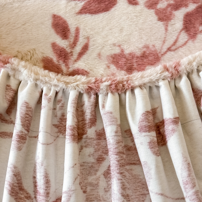 91家纺网 家纺一手货源 找家纺 小叮当家纺仓储工厂店 2025新款印花兔毛绒高克重单床笠 床笠单件 床笠-花间粉