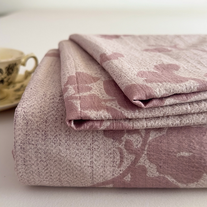 91家纺网 家纺一手货源 找家纺 丝芙妮家居（原乐视家纺） 2025新款全棉纯棉蕾丝花边原麻单件床单单品床单 云栖